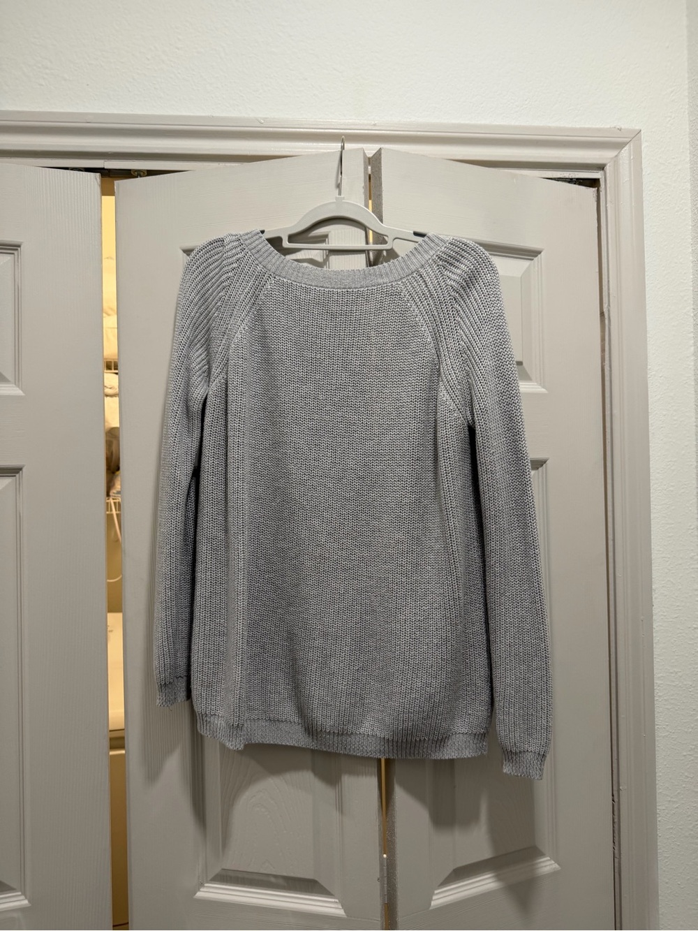Low back Gray Knit Sweater